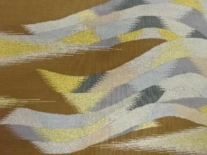 アンティーク　本綴れ霞に抽象模様織出し名古屋帯